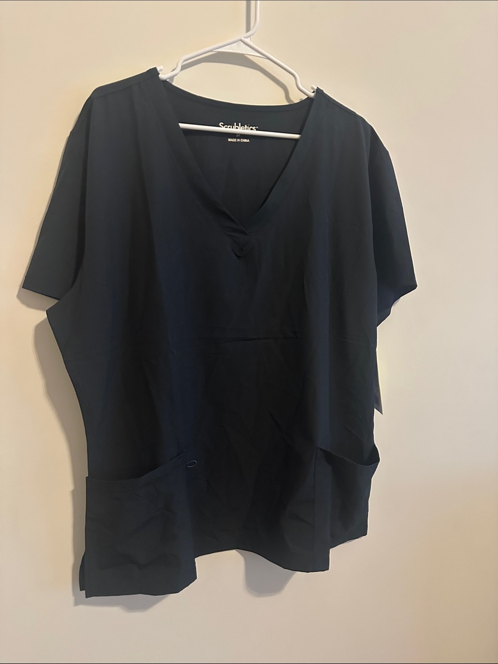 Women's navy blue scrub Top
